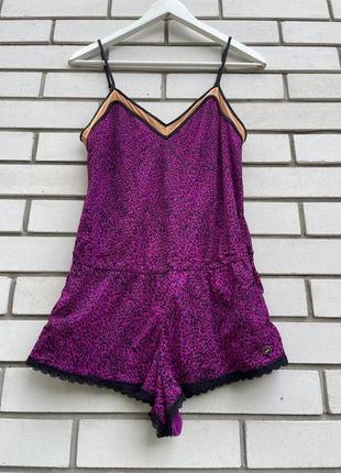Фіолетовий ромпер для сну з леопардовим принтом juicy couture6 фото