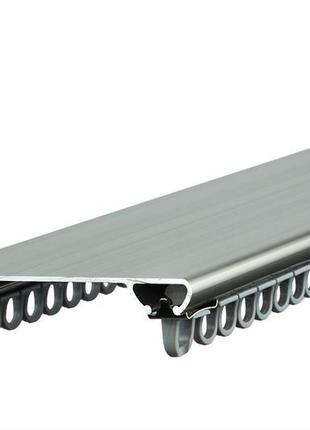 Карниз потолочный алюминиевый усиленный  двухрядный широкий, техно 15.2 стальной серый, премиум2 фото