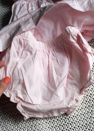 Новий дитячий набір, сукня та труси, бавовна, на 6-9 місяців2 фото