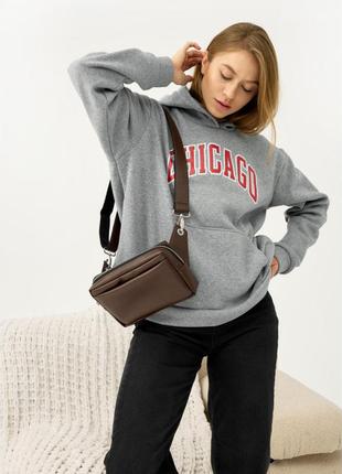 Жіноча  сумка бананка sambag harvi шоколад