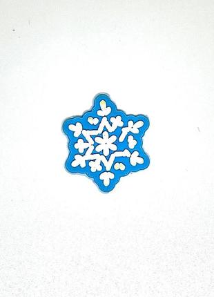 Нашивка snowflake сніжинка 30х30 мм (блакитна)