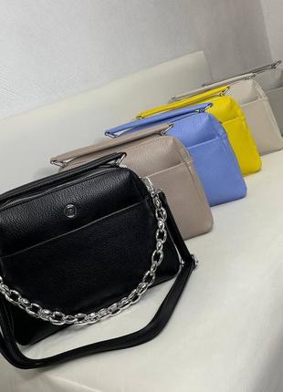 Женская стильная и качественная сумка из эко кожи 6 цветов1 фото