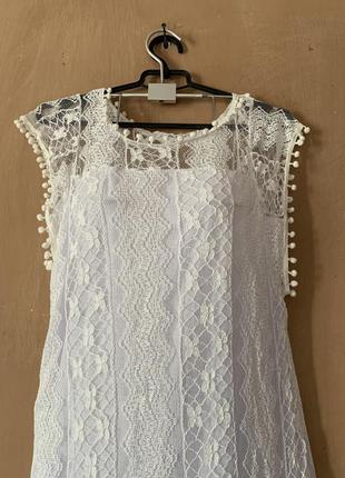 Отличное белое платье для дюйсмолочки размер s. xs2 фото