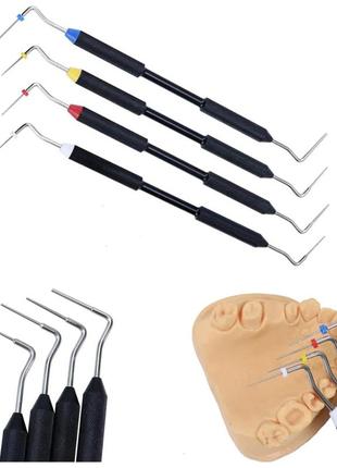 Набор плагеров-штопферов для конденсации гуттаперчи, 4шт, планер для конденсации гуттаперчи