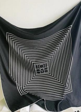 Шелковый платок в стиле toteme платина платок на шею на сумку косынка шарф шелк армани 90×902 фото