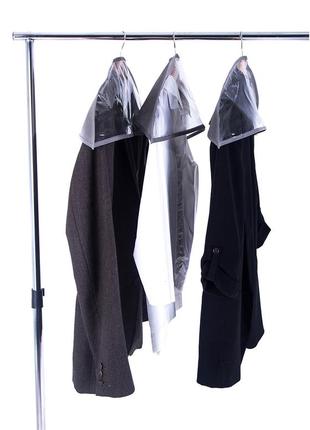 Комплект накидок-чохлів для одягу 3 шт (сірий)1 фото