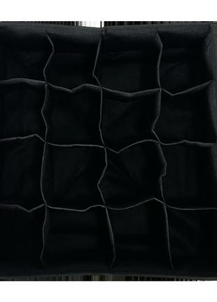 Органайзер для білизни на 16 комірок 30*30*10 см (чорний)4 фото