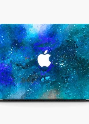 Чехол пластиковый для apple macbook pro / air голубые краски (blue paints) макбук про case hard cover матово-білий3 фото