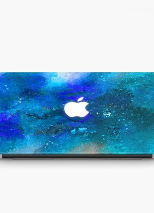 Чехол пластиковый для apple macbook pro / air голубые краски (blue paints) макбук про case hard cover матово-білий2 фото