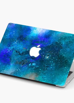 Чехол пластиковый для apple macbook pro / air голубые краски (blue paints) макбук про case hard cover матово-білий1 фото