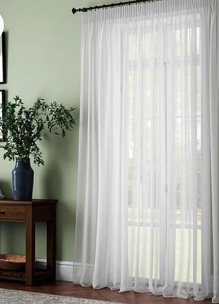Тюль вуаль белый