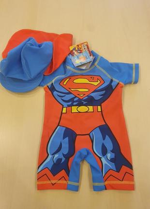 Новый детский костюм superman на детей 3-6 месяцев