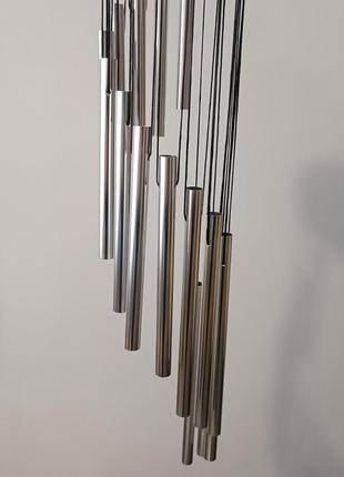 Музыка ветра 15 металлических трубочек серебристая 68х11 см (с5657)4 фото