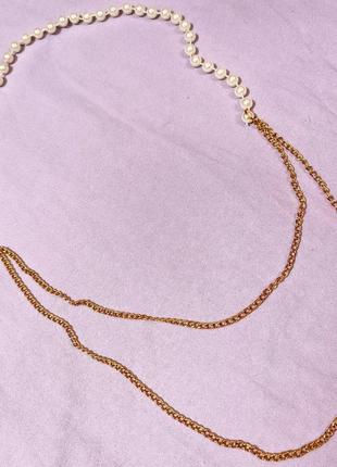 Цепочка + "жемчуг." как новая!