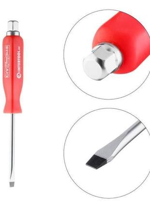 Отвертка ударная sl5*75 мм, cr-v intertool ht-0481