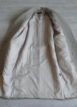 Удлиненное симое пальто на поясе шерсть 70%4 фото
