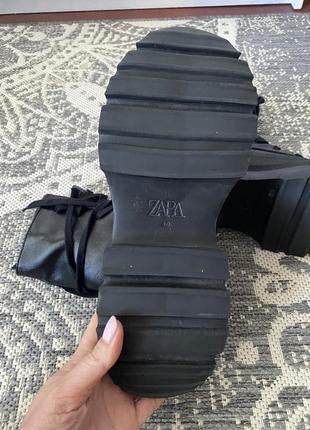 Кожаные ботинки от zara р.406 фото