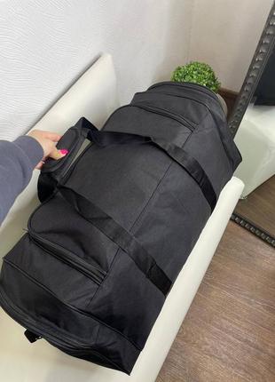 Мужская, женская дорожная спортивная сумка черная2 фото