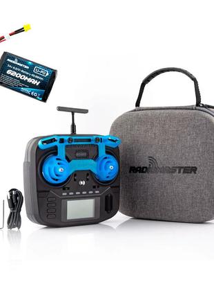Fpv пульт для дрону radiomaster boxer 4in1 m2 з акумулятором 2s li-po 6200мач. джойстик для коптера