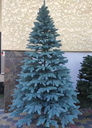 Премиум голубая 2.3м литая елка искусственная ель литая1 фото