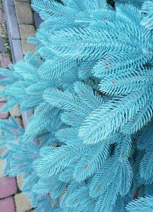 Премиум голубая 2.3м литая елка искусственная ель литая2 фото