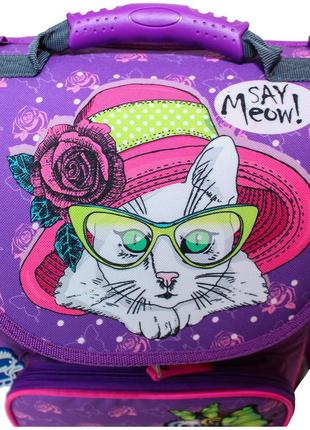 Рюкзак каркасный школьный с фонариками успех 12 л. фиолетовый 168к (00551703)