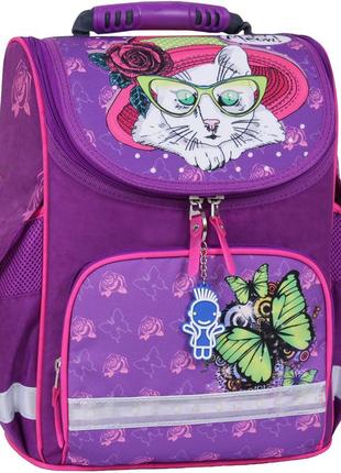 Рюкзак каркасный школьный с фонариками успех 12 л. фиолетовый 168к (00551703)