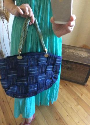 Жіноча літня плетена сумка4 фото