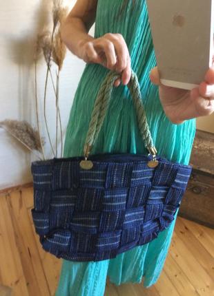 Жіноча літня плетена сумка6 фото