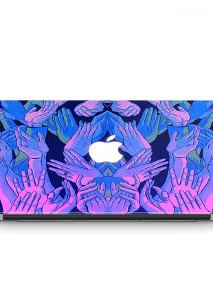 Чехол пластиковый для apple macbook pro / air руки (hands) макбук про case hard cover прозрачный macbook air матово-білий2 фото