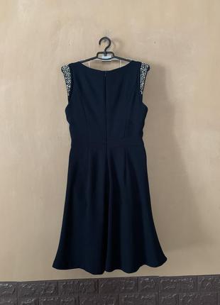 Темно синее платье с камушками размер m