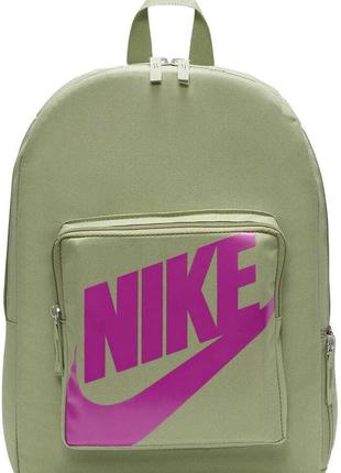 Рюкзак nike y nk classic bkpk 16l зелений діт 38х28х13 см