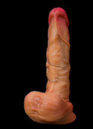 ✅реалістичний фалоімітатор m 21.5(16.5)х4см кібершкіра