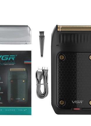 Електробритва чоловіча vgr v-353 професійна бритва шейвер для сухого гоління тример. колір: чорний