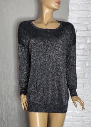 Тонкий джемпер кофта с люрексом tezenis, l