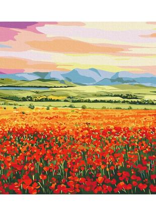 Картина по номерам закат солнца над цветочным полем ©anna steshenko bs53922 40x50 nia-mart