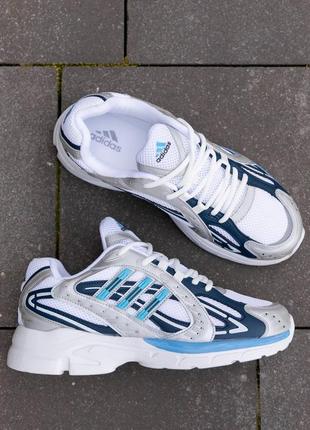 Чоловічі кросівки адідас adidas responce silver white blue2 фото