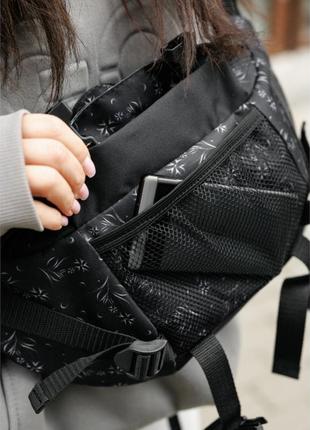 Велика жіноча поясна сумка бананка sambag dynamicdart чорний принт8 фото