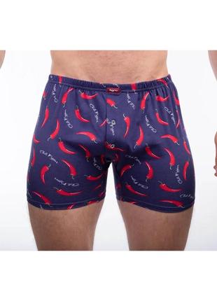 Bono чоловічі труси боксери сімейні класика 000008 темно-сині перчики + написи, 46 (s)