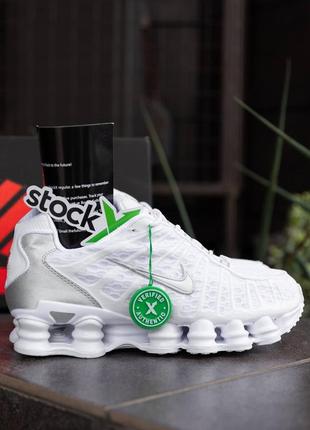 Мужские кроссовки найк белые / nike shox tl white8 фото