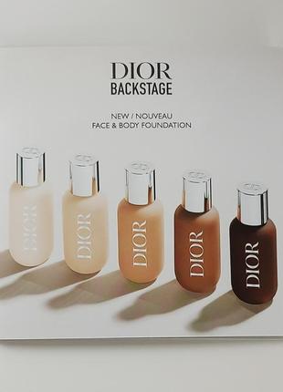 Набор пробников тонального dior backstage new face &amp; body foundation2 фото