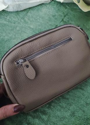 Кожаная маленькая сумочка crossbody4 фото