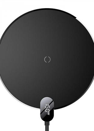 Беспроводное зарядное устройство baseus digital led display gen 2 15w black