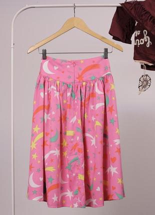 Розовая юбка со звездным принтом stella mccartney kids2 фото