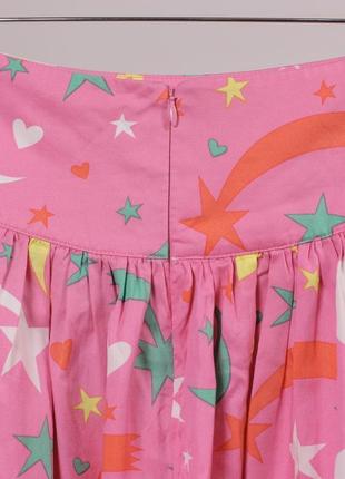 Розовая юбка со звездным принтом stella mccartney kids6 фото