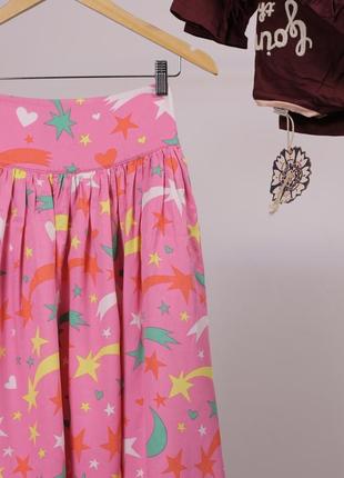 Розовая юбка со звездным принтом stella mccartney kids8 фото