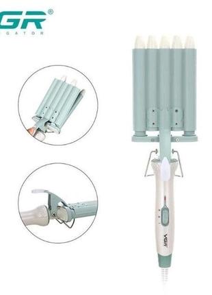 Випрямляч для волосся vgr v-597, прилад для завивки волосся, щипці для волосся, фен-стайлер gn-532 з насадками