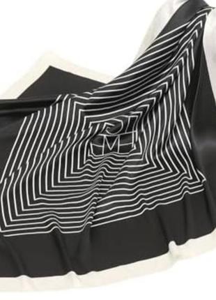 Шовкова хустка в стилі toteme хустина платок на шию на сумку косинка шарф шовк армані 90×903 фото