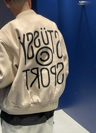 🤎 бежева куртка бомбер stussy розмір m-l унісекс3 фото