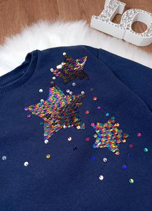 Утеплена туніка із зірочками паєтки на 3-4 роки